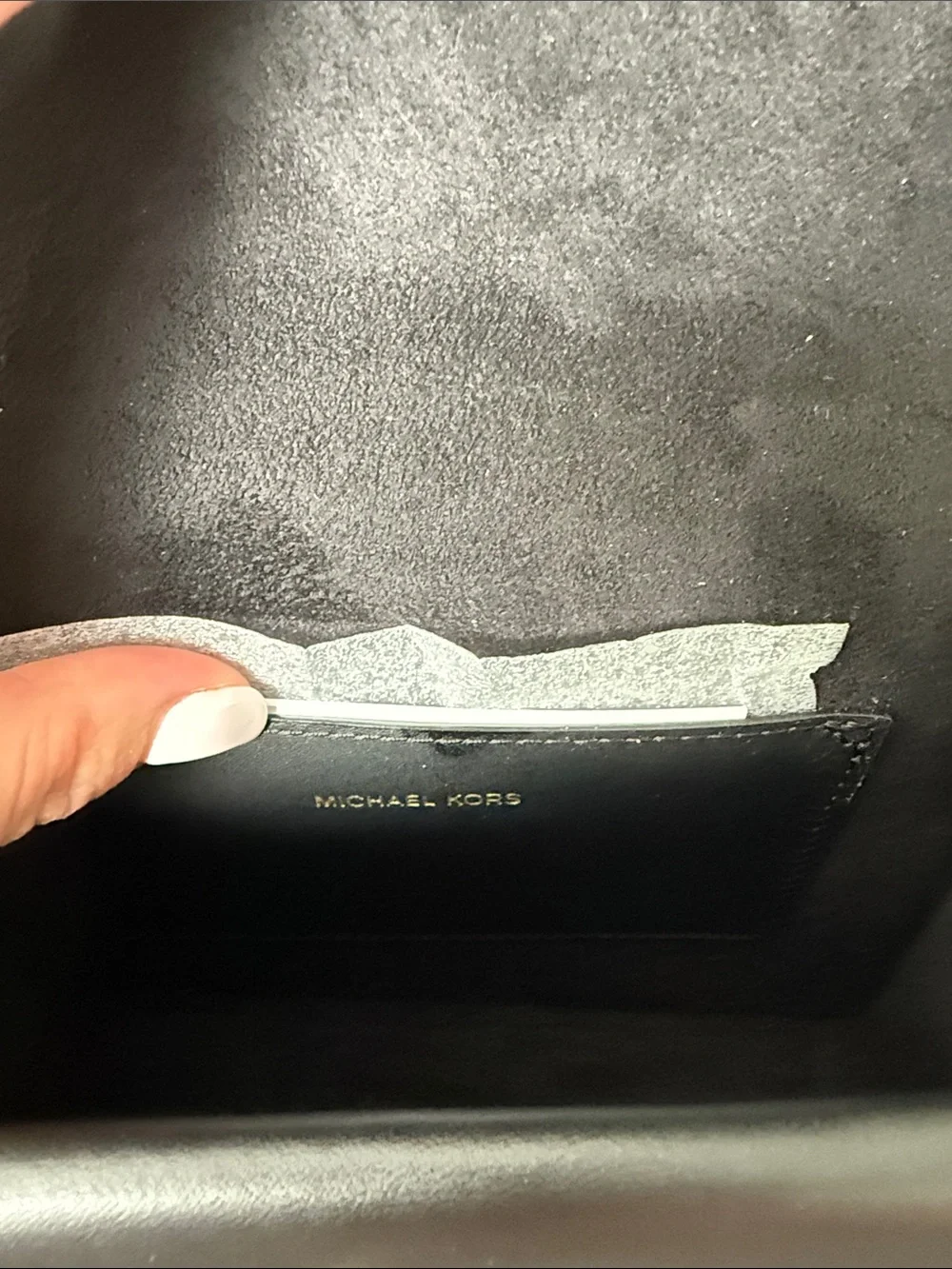 Michael Kors Black Crossbody with Gold MK Emblem